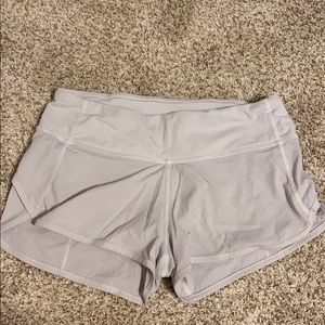 Very comfortable but worn white shorts.